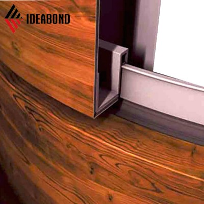 IDEABOND 4mm wooden texture aluminum plastic composite panel for interior decorative wall